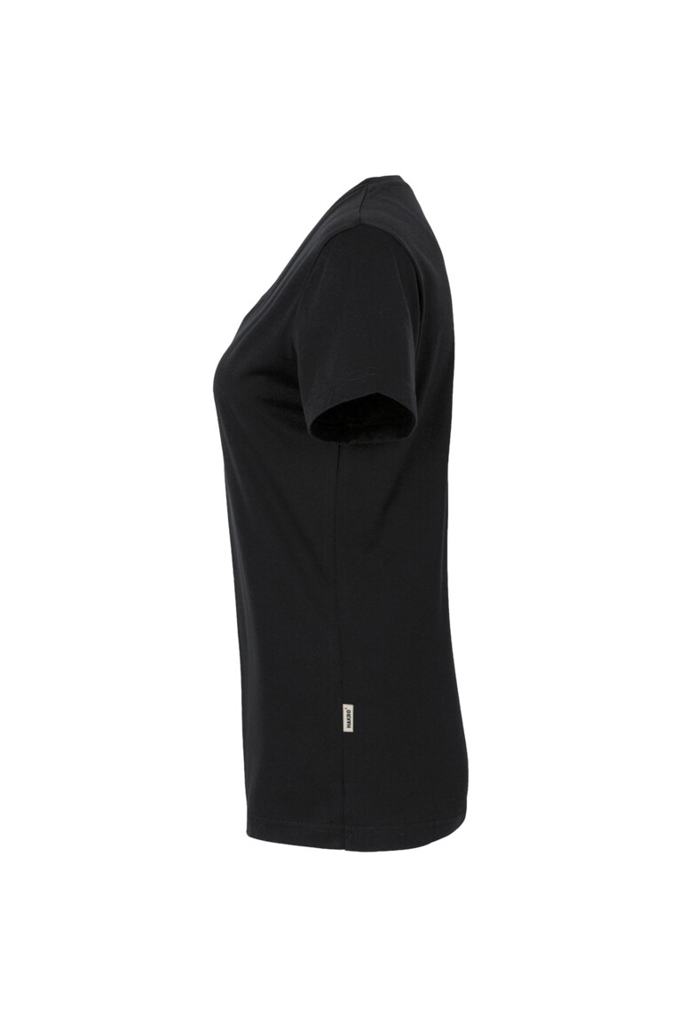 HAKRO Damen V-Shirt Mikralinar® | schwarz