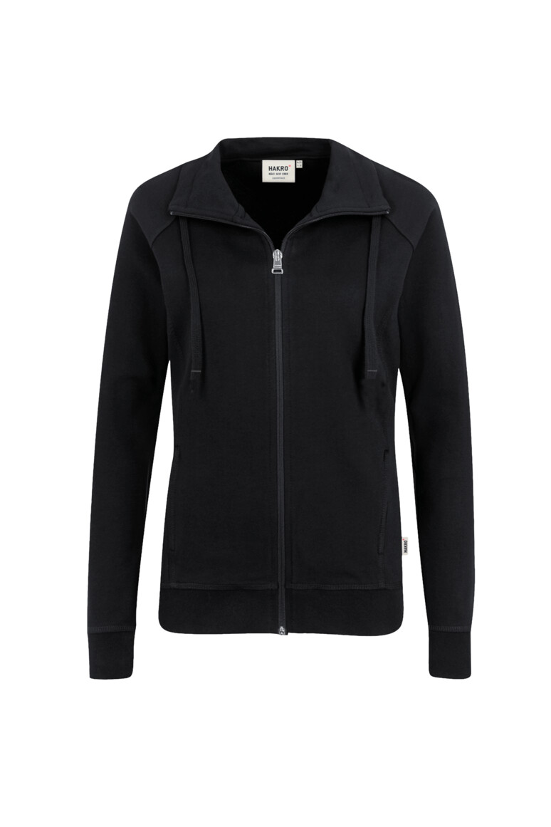 HAKRO Damen Sweatjacke College | schwarz